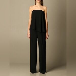 Emporio Armani Cady Black‎ Strapless Jumpsuit- NWT